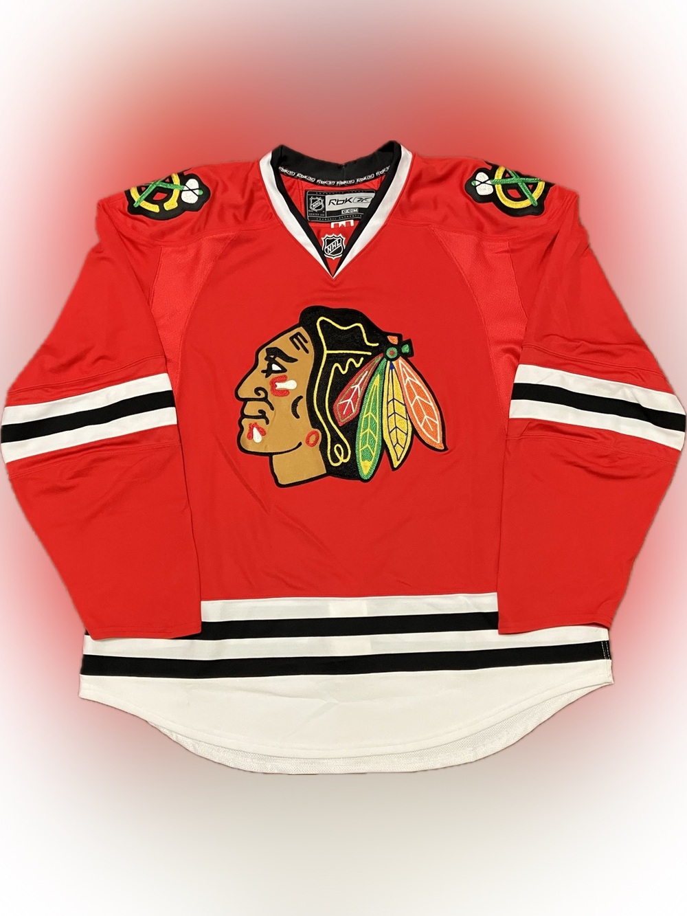 Chicago Blackhawks Blank Reebok Edge 1.0 NHL Hockey Jersey Size 54